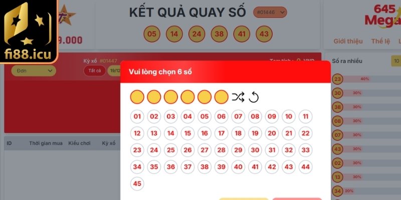 Chiến lược chơi Mega 6/45 Fi88